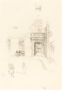 Courtyard, Chelsea Kórház, 1888. alkotó: James Abbott McNeill Whistler
