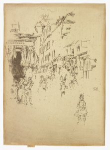 Cutler Street, Houndsditch, 1886-88 körül (metszet; tinta, papír) alkotó: James Abbott McNeill Whistler