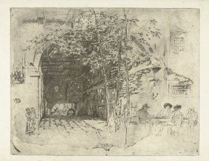 Átjáró egy ház alatt Velencében A traghetto Velence: Tizenkét rézkarc (sorozat címe) alkotó: James Abbott McNeill Whistler
