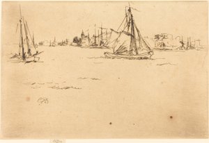 Dordrecht, 1884. alkotó: James Abbott McNeill Whistler