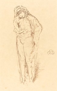 Drapírozott figura, álló, 1891. alkotó: James Abbott McNeill Whistler