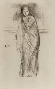 Drapizált modell, 1870. alkotó: James Abbott McNeill Whistler