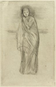 Drapizált modell, 1870. alkotó: James Abbott McNeill Whistler