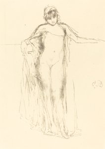 Draped modell, Állandó, 1893. alkotó: James Abbott McNeill Whistler