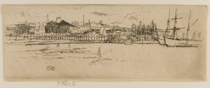 Dry Docks, Southampton, 1887. alkotó: James Abbott McNeill Whistler