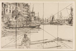 Eagle Wharf Tyzac Whiteley és Társa, 1859. alkotó: James Abbott McNeill Whistler