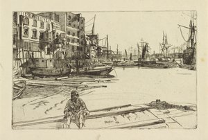 Eagle Wharf Tyzac Whiteley és Társa, 1859. alkotó: James Abbott McNeill Whistler