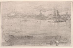 Kora reggel: Temze Battersea-ben, London, 1878. alkotó: James Abbott McNeill Whistler