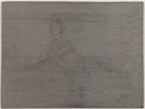 En Plein Soleil. Törölhetetlen lemez a Tizenkét rézkarc a természetből A francia díszlet, 1858. alkotó: James Abbott McNeill Whistler