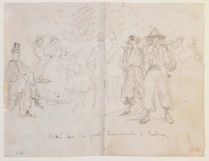 Belépett a badeni nagy sétányra, 1858-ban. alkotó: James Abbott McNeill Whistler