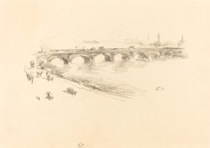 Este, Little Waterloo Bridge, 1896. alkotó: James Abbott McNeill Whistler