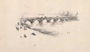 Este, Little Waterloo Bridge, 1896. alkotó: James Abbott McNeill Whistler