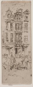 Virágpiac, Brüsszel. alkotó: James Abbott McNeill Whistler