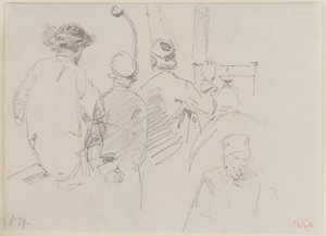Négy férfi egy hajón, 1858. alkotó: James Abbott McNeill Whistler