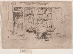 Gyümölcs bolt. alkotó: James Abbott McNeill Whistler