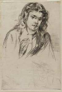 Fumette hajlott feje, 1859. alkotó: James Abbott McNeill Whistler