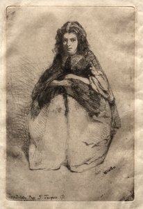 Fummette, 1858. alkotó: James Abbott McNeill Whistler