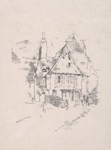 Nyomfalas tetők, Vitré, 1893. alkotó: James Abbott McNeill Whistler