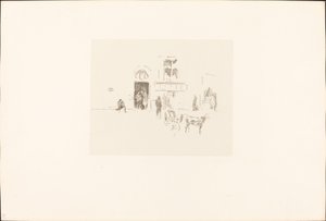 Gaiety Stage Door, 18791887. alkotó: James Abbott McNeill Whistler