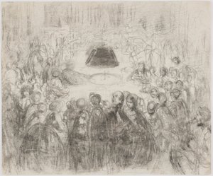 Szerencsejáték szalon Baden-Badenben, 1858. alkotó: James Abbott McNeill Whistler
