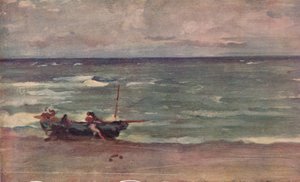 Harmony in Blue and Silver: Beaching The Boat, Etretat, 1897