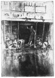 Ház a csatorna Amszterdamban Pierrot alkotó: James Abbott McNeill Whistler