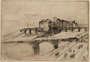 Isle of the City, Párizs, 1859. alkotó: James Abbott McNeill Whistler