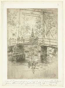 Kis felvonóhíd Amszterdamban Little Drawbridge, Amszterdam alkotó: James Abbott McNeill Whistler