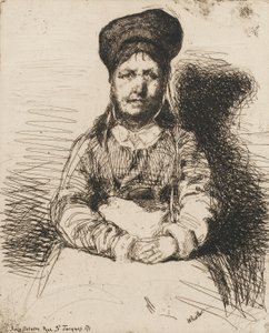 La Retameuse. A tizenkét rézkarc egyike a természetből A francia díszlet, 1858. alkotó: James Abbott McNeill Whistler