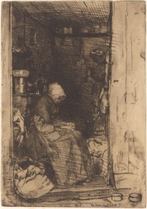 A rongyos öregasszony, 1858. alkotó: James Abbott McNeill Whistler