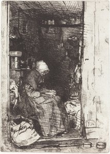 A rongyos öregasszony, 1858. alkotó: James Abbott McNeill Whistler