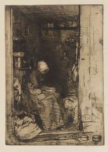 A rongyos öregasszony, 1858. alkotó: James Abbott McNeill Whistler
