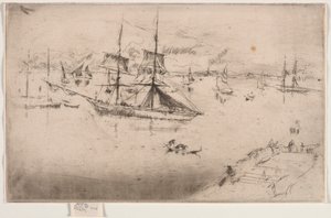 Lagúna: Dél, 1886. alkotó: James Abbott McNeill Whistler