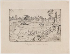 Táj lovakkal, 1859. alkotó: James Abbott McNeill Whistler