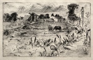 Táj a lóval, 1859. alkotó: James Abbott McNeill Whistler