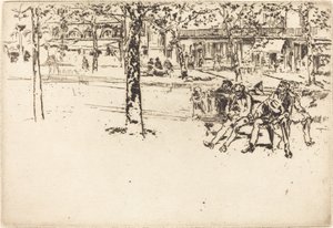 Boulevard Poissoniere, 1893. alkotó: James Abbott McNeill Whistler
