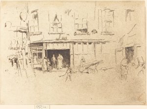 Kis udvar, c. 18801881. alkotó: James Abbott McNeill Whistler