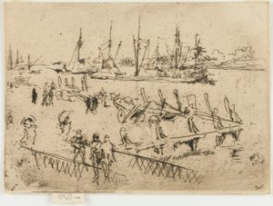 Kis Dordrecht, 1884. alkotó: James Abbott McNeill Whistler
