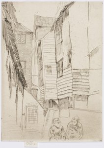 Little Smithfield, 1877 körül (rézkarc papírra) alkotó: James Abbott McNeill Whistler