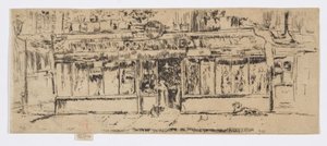 Marchand de Vin, Párizs, 1892-93 körül (metszet; tus, papír) alkotó: James Abbott McNeill Whistler