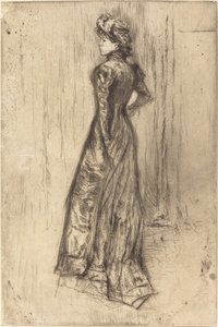 Maud, Állva, c. 1873. alkotó: James Abbott McNeill Whistler
