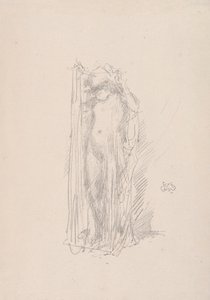 Modell Draping, 1890. alkotó: James Abbott McNeill Whistler