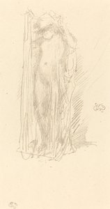 Modell Draping, c. 1889. alkotó: James Abbott McNeill Whistler