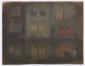 Nocturne: Fekete és Vörös-Hátsó csatorna, Hollandia alkotó: James Abbott McNeill Whistler