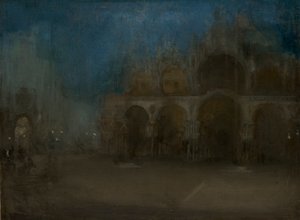 "Noktürn, kék és arany - Szent Márk, Velence", 1879-1903 alkotó: James Abbott McNeill Whistler
