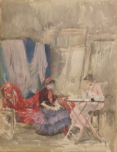 Rózsaszín és lila jegyzet – A stúdió, 1883-1884. alkotó: James Abbott McNeill Whistler