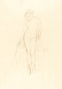 Aktmodell, álló, c. 1891. alkotó: James Abbott McNeill Whistler