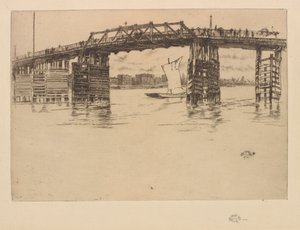 Régi Battersea híd, 1879. alkotó: James Abbott McNeill Whistler