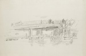 Old Battersea Bridge, 1879, megjelent 1887 alkotó: James Abbott McNeill Whistler