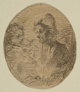 Vénasszony és gyermek ovális vázlatokból a partfelmérő táblán, 1854-55. alkotó: James Abbott McNeill Whistler